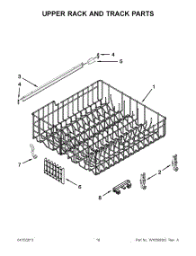 09 - Upper Rack And Track Parts parts for Whirlpool Dishwasher WDF530PAYT5 / from AppliancePartsPros.com