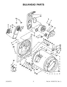 03 - Bulkhead Parts parts for Whirlpool Dryer YWED4900XW2 / from AppliancePartsPros.com