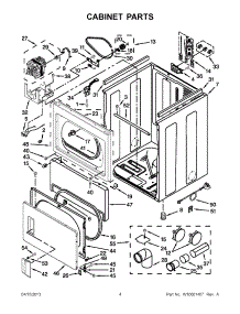 02 - Cabinet Parts parts for Whirlpool Dryer YWED5500XW1 / from AppliancePartsPros.com