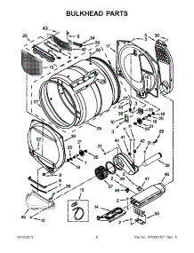 03 - Bulkhead Parts parts for Whirlpool Dryer YWED5500XW1 / from AppliancePartsPros.com