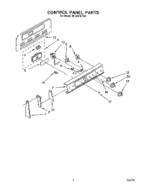 03 - Control Panel parts for Whirlpool Range RF330PXYN0 / from AppliancePartsPros.com