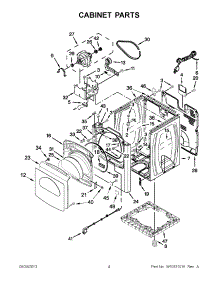 02 - Cabinet Parts parts for Whirlpool Dryer WGD8500BW0 / from AppliancePartsPros.com