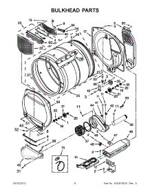 03 - Bulkhead Parts parts for Whirlpool Dryer YWED5600XW1 / from AppliancePartsPros.com