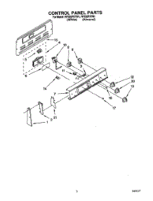 02 - Control Panel parts for Whirlpool Range RF330PXYN1 / from AppliancePartsPros.com