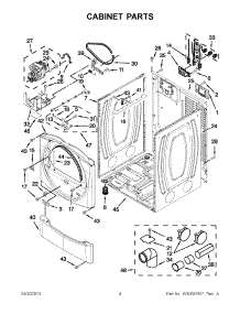 02 - Cabinet Parts parts for Whirlpool Dryer WED9051YW1 / from AppliancePartsPros.com