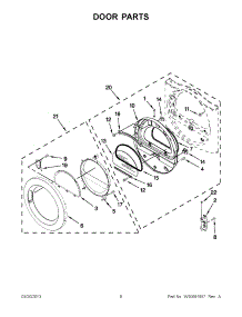 04 - Door Parts parts for Whirlpool Dryer WED9051YW1 / from AppliancePartsPros.com