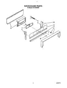 04 - Backguard parts for Whirlpool Range SF3100EWN0 / from AppliancePartsPros.com