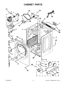 02 - Cabinet Parts parts for Whirlpool Dryer WGD86HEBW0 / from AppliancePartsPros.com