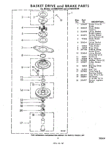 09 - Basket Drive And Brake parts for Whirlpool Washer LA7680XKW0 / from AppliancePartsPros.com