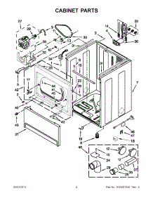 02 - Cabinet Parts parts for Whirlpool Dryer YWED5700XW1 / from AppliancePartsPros.com