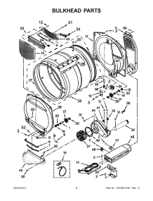 03 - Bulkhead Parts parts for Whirlpool Dryer YWED5700XW1 / from AppliancePartsPros.com