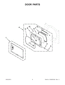 04 - Door Parts parts for Whirlpool Dryer YWED5700XW1 / from AppliancePartsPros.com
