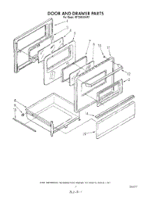 06 - Door And Drawer parts for Whirlpool Range RF3365XWN1 / from AppliancePartsPros.com