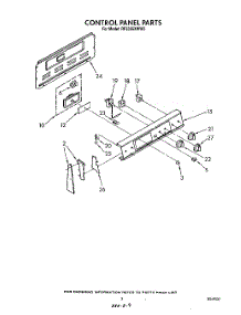 03 - Control Panel parts for Whirlpool Range RF3365XWN2 / from AppliancePartsPros.com