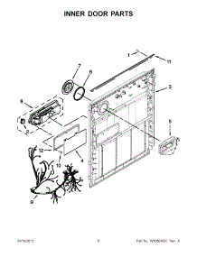 03 - Inner Door Parts parts for Whirlpool Dishwasher WDF530PSYB5 / from AppliancePartsPros.com