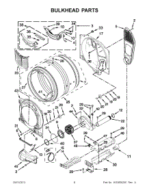 03 - Bulkhead Parts parts for Whirlpool Dryer YWED70HEBW0 / from AppliancePartsPros.com