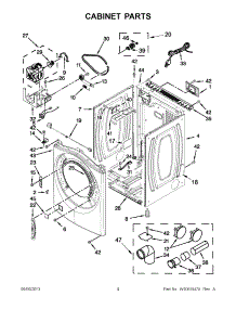 02 - Cabinet Parts parts for Whirlpool Dryer WGD88HEAW2 / from AppliancePartsPros.com