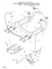 03 - Manifold parts for Whirlpool Range SF310BEGW5 / from AppliancePartsPros.com