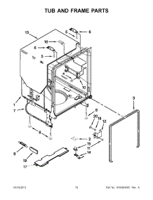 05 - Tub And Frame Parts parts for Whirlpool Dishwasher WDF530PSYW5 / from AppliancePartsPros.com