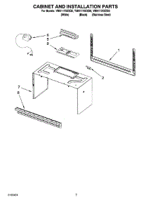 06 - Cabinet And Installation Parts parts for Whirlpool Microwave YMH1170SXB0 / from AppliancePartsPros.com