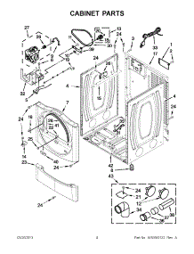 02 - Cabinet Parts parts for Whirlpool Dryer WGD9371YW1 / from AppliancePartsPros.com