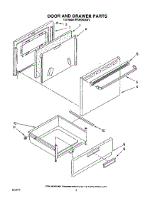 04 - Door And Drawer parts for Whirlpool Range RF3600XXN2 / from AppliancePartsPros.com