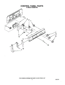 03 - Control Panel parts for Whirlpool Range RF3600XYN0 / from AppliancePartsPros.com