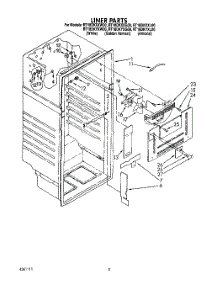 02 - Liner parts for Whirlpool Refrigerator RT18DKXXL00 / from AppliancePartsPros.com