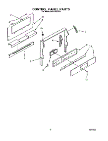 05 - Control Panel parts for Whirlpool Range SF310PEYN0 / from AppliancePartsPros.com