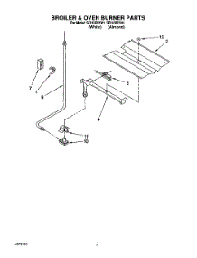 03 - Broiler & Oven Burner parts for Whirlpool Range SF310PEYN1 / from AppliancePartsPros.com
