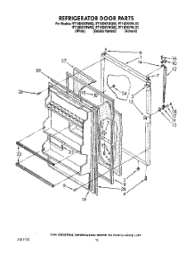 08 - Refrigerator Door, Lit / Optional parts for Whirlpool Refrigerator RT18DKYWG02 / from AppliancePartsPros.com