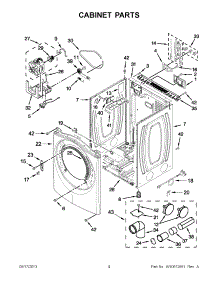 02 - Cabinet Parts parts for Whirlpool Dryer YWED88HEAC1 / from AppliancePartsPros.com