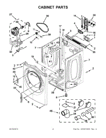 02 - Cabinet Parts parts for Whirlpool Dryer WED94HEAC1 / from AppliancePartsPros.com