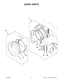 04 - Door Parts parts for Whirlpool Dryer WED94HEAC1 / from AppliancePartsPros.com