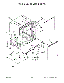05 - Tub And Frame Parts parts for Whirlpool Dishwasher WDF750SAYM2 / from AppliancePartsPros.com