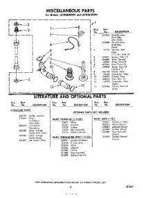 10 - Miscellaneous , Literature And Optional parts for Whirlpool Washer LA7800XKW0 / from AppliancePartsPros.com