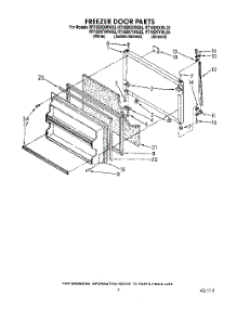 06 - Freezer Door parts for Whirlpool Refrigerator RT18DKYWL03 / from AppliancePartsPros.com