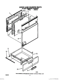 05 - Door And Drawer parts for Whirlpool Range RF360BXXN1 / from AppliancePartsPros.com