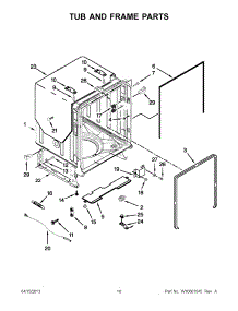 05 - Tub And Frame Parts parts for Whirlpool Dishwasher WDF775SAYM2 / from AppliancePartsPros.com