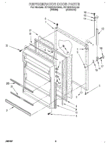 07 - Refrigerator Door, Lit / Optional parts for Whirlpool Refrigerator RT18EKRAL00 / from AppliancePartsPros.com