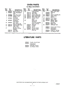 03 - Literature parts for Whirlpool Range SF313PSKT0 / from AppliancePartsPros.com