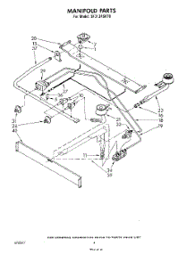 04 - Manifold parts for Whirlpool Range SF313PSKT0 / from AppliancePartsPros.com