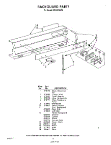 08 - Back Guard parts for Whirlpool Range SF313PSKT0 / from AppliancePartsPros.com