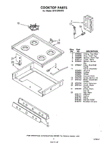 09 - Cook Top parts for Whirlpool Range SF313PSKT0 / from AppliancePartsPros.com