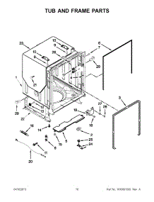05 - Tub And Frame Parts parts for Whirlpool Dishwasher WDF780SLYW2 / from AppliancePartsPros.com