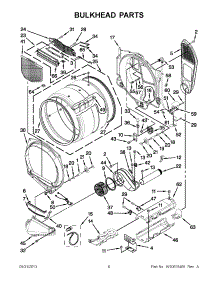 03 - Bulkhead Parts parts for Whirlpool Dryer YWED9371YL1 / from AppliancePartsPros.com
