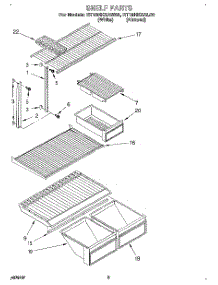 04 - Shelf parts for Whirlpool Refrigerator RT18HKXAL00 / from AppliancePartsPros.com