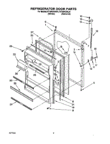 07 - Refrigerator Door, Lit / Optional parts for Whirlpool Refrigerator RT18HKXAL01 / from AppliancePartsPros.com