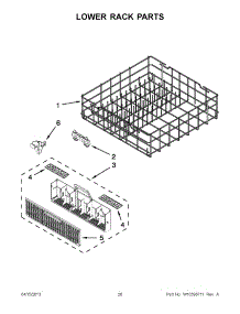 10 - Lower Rack Parts parts for Whirlpool Dishwasher WDT710PAYM4 / from AppliancePartsPros.com