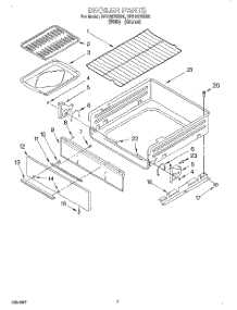05 - Broiler parts for Whirlpool Range SF315PEEN0 / from AppliancePartsPros.com